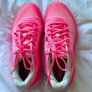 Pink Under Armour tennis shoes